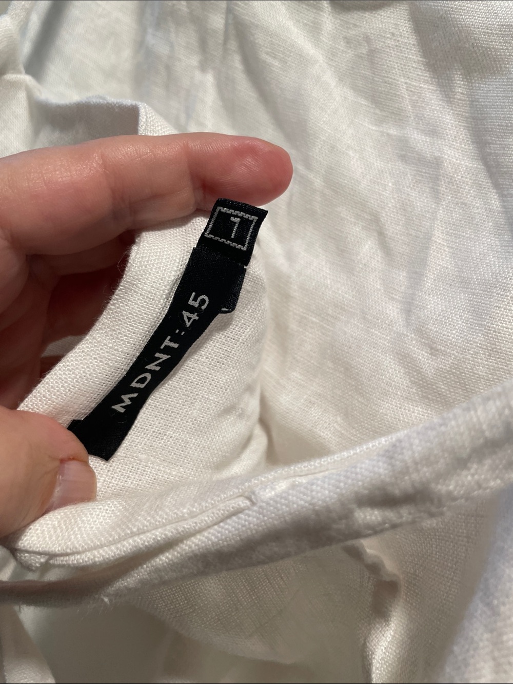Mdnt:45 Gorgeous Avant Garde White Spaghetti-Strap Maxi Linen Dress — image 2 of 8